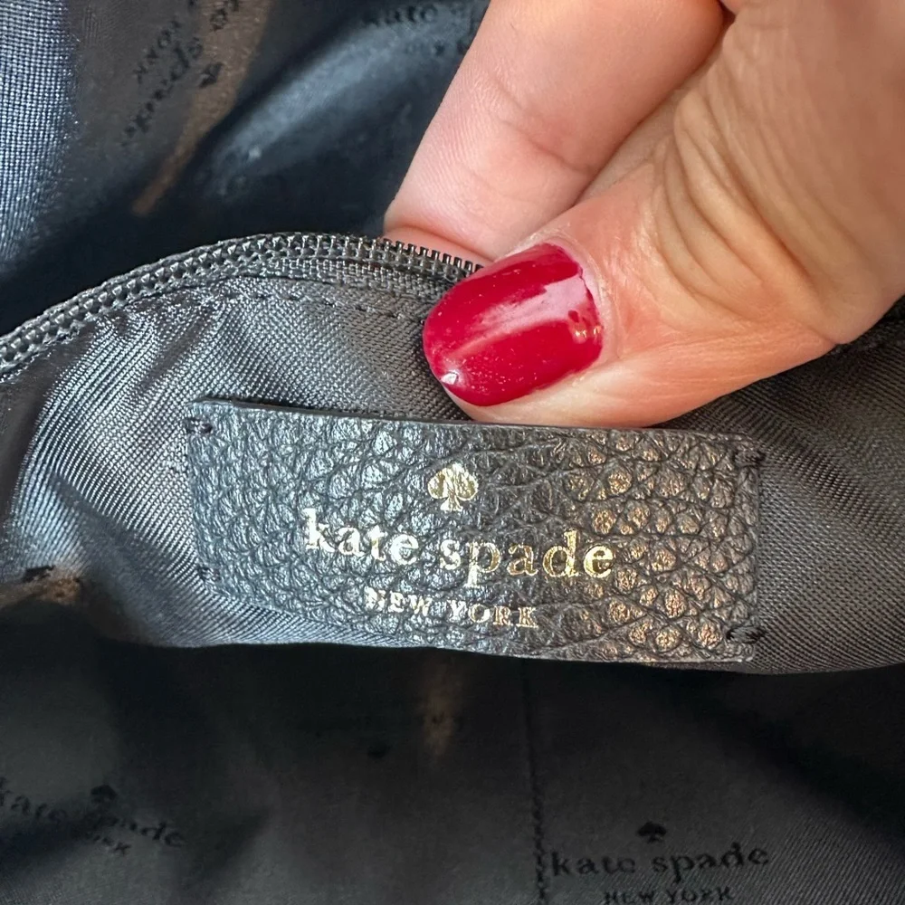 Kate Spade New York Women's Black Pebbled Leather Shoulder Bag